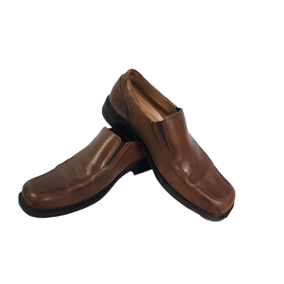 DOCKERS Pro-Style Men's Brown Leather Slip-On Loafers Comfort Shoes size 13M - Picture 1 of 8